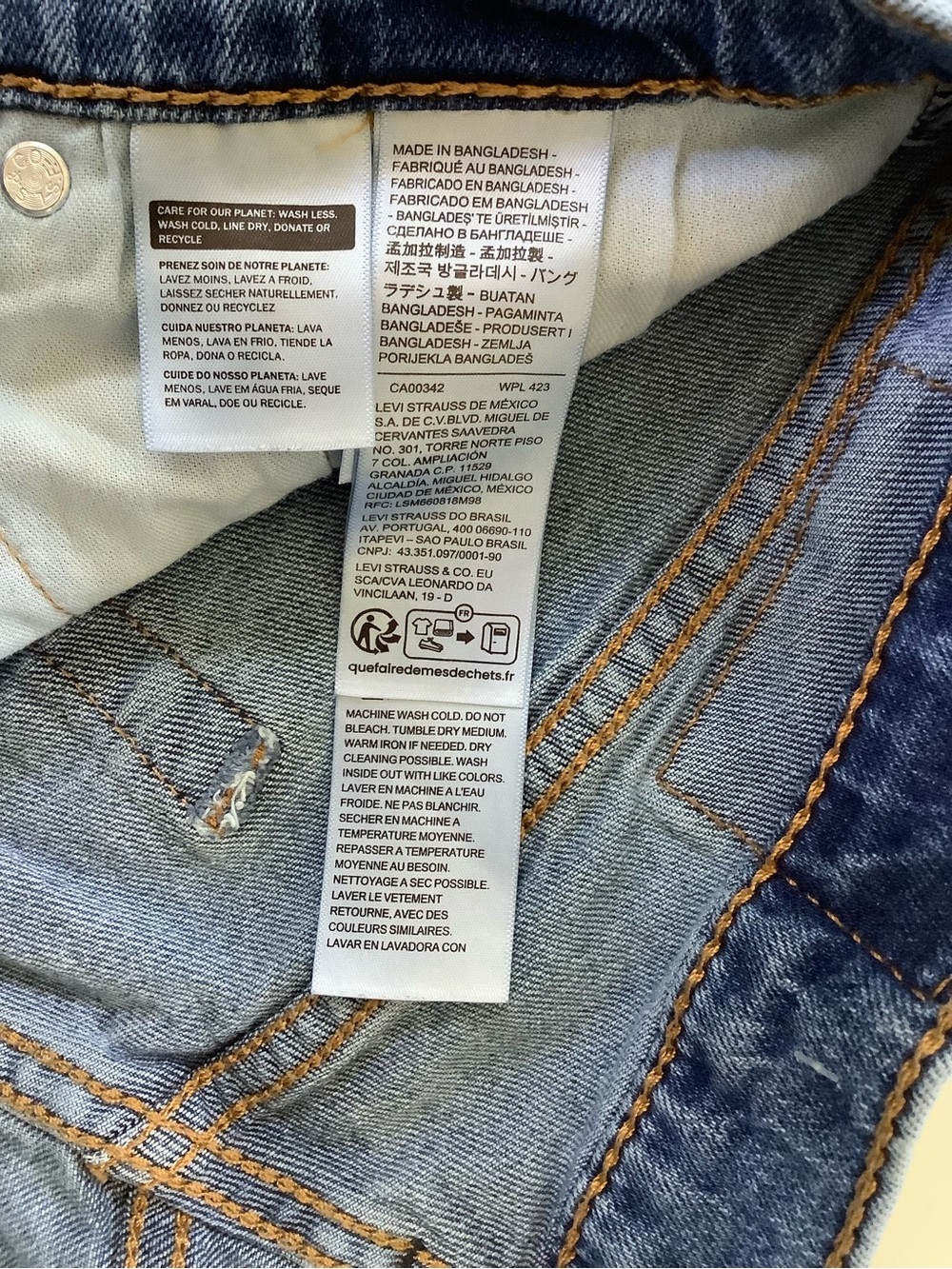 Levi's 505 Regular Fit Straight Leg Jeans 30x32 - Classic Navy - Picture 6 of 8
